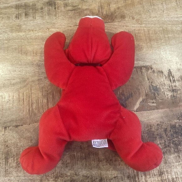 “1997 TY PILLOW PAL-15" Plush Toy Red The BULL Black Bow Stuff Animal 1997 - Picture 7 of 9
